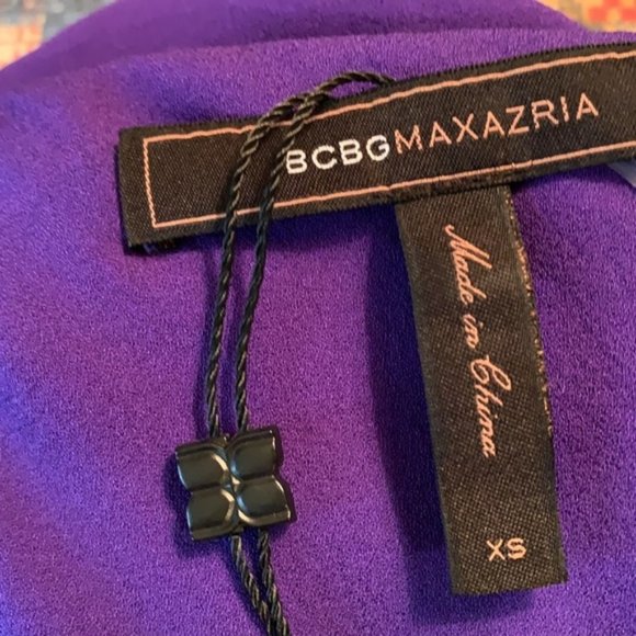 [EUC] BCBGMAXAZRIA 100% Silk Ruched Bodycon Dress - Picture 6 of 7